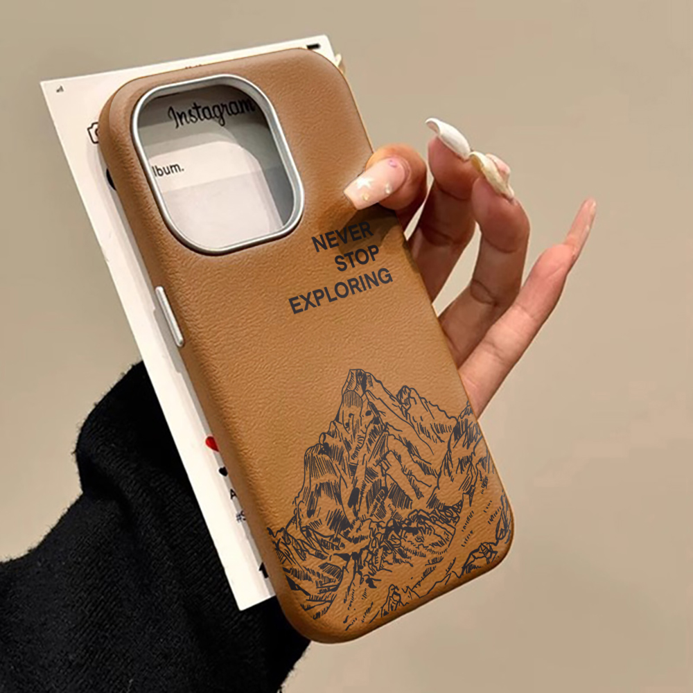 Samsung Galaxy S24 - Luksusowe, proste etui w górskim stylu